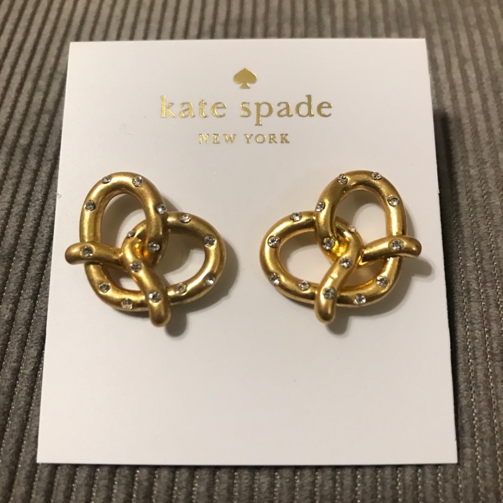 Kate Spade Dashing Beauty Pretzel Earrings Gold